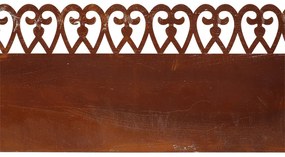 Rusztikus stílusú fém ágyásszegély, gyepszegély, 480 x 20 cm