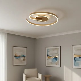 Brilagi -LED FĂ©nyerĆszabĂĄlyozhatĂł mennyezeti lĂĄmpatest SPIRAL LED/56W/230V 3000/4000/6000K+tĂĄvirĂĄnyĂtĂł