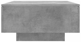 betonszürke szerelt fa dohányzóasztal 90 x 60 x 31 cm