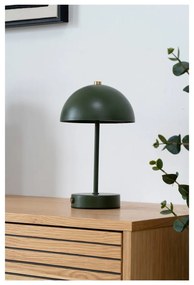 Sötétzöld LED asztali lámpa fém búrával (magasság 25 cm) Holt – House Nordic
