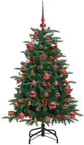 Mű karácsonyfa 150 LED-del Zöld 120 cm PVC és Fém és Műanyag