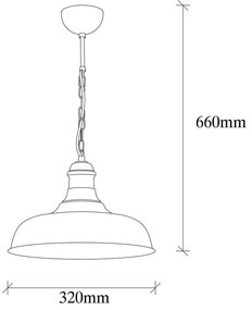 Aranyszínű függőlámpa fém búrával ø 32 cm Berceste – Opviq lights