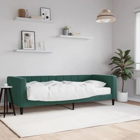 sötétzöld bársony heverő matraccal 80 x 200 cm