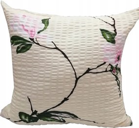 Párnahuzat kéreg 40x40 mintás krém virág