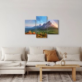 Szivárvány képe a sziklák felett (90x60 cm)