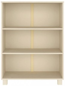 HAMAR mézbarna tömör fenyőfa könyvszekrény 85 x 35 x 112 cm