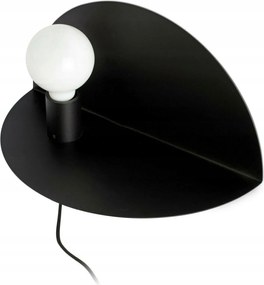 Faro Nit Bal oldali fali lámpa fekete polccal, E27, Goula/Figuera dizájn