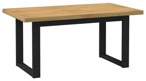 Étkezőasztal NOAIN U alakú lábak 160x90x75 cm tömör fa fenyőfa