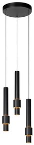 Lucide 24402/15/30 - LED Dimmelhető csillár zsinóron MARGARY 3xLED/4W/230V fekete
