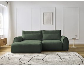 Sötétzöld sarokkanapé Aden – Bobochic Paris