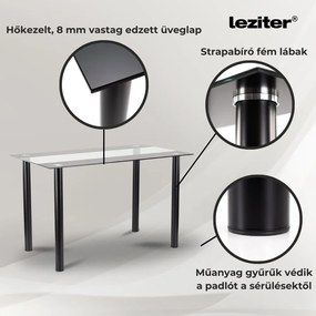 Cadiz 6+1 étkező garnitúra fekete-bézs