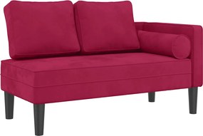 vidaXL bordó bársony dívány párnákkal