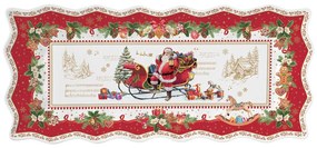 Karácsonyi télapós porcelán tálca díszdobozban Christmas Memories