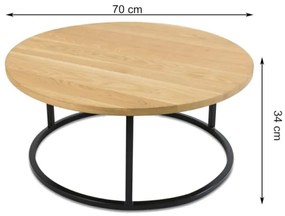 KÉSZLET 2x Kávésasztal OAKLOFT 38x90 cm fekete/tölgy