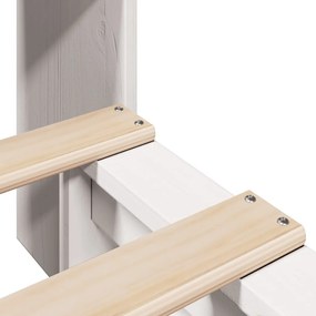 fehér tömör fa könyvespolcos ágy matrac nélkül 100 x 200 cm