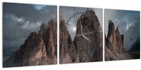 Kép - Három fogak, olasz Dolomitok (órával) (90x30 cm)