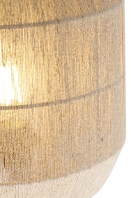 Orientális fali lámpa fekete juta kötéllel - Riki