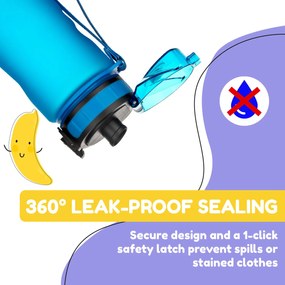 Klarstein Schmatzfatz, ivópalack, sportpalack, 500 ml, 24 cm, Tritan