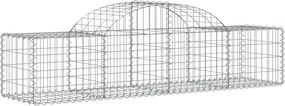 vidaXL íves horganyzott vas gabion kosár 200x50x40/60 cm