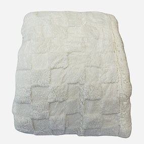 Luxus fehér báránytakaró mikroplüssből 200x230cm TiaHome