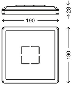 Briloner 3174-015 - LED Mennyezeti lámpa FREE LED/12W/230V 19x19 cm