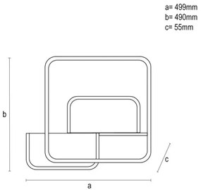LED Dimmelhető mennyezeti lámpa LED/70W/230V 3000-6500K + távirányítás