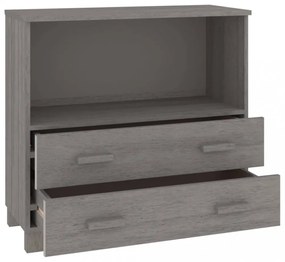 HAMAR világosszürke tömör fenyőfa tálalószekrény 85x35x80 cm