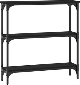 vidaXL fekete szerelt fa tálalóasztal 75x22,5x75 cm
