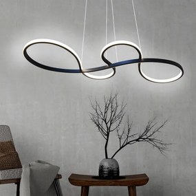 LED Csillár zsinóron SALSA LED/38W/230V 4000K fekete