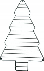 Fém tortarács, magasított, zöld karácsonyfa Zenker