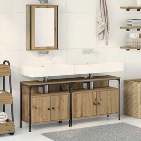 Fürdőszobai Mosdószekrények 3 pcs Barna 80 x 30 x 60 cm Faanyag
