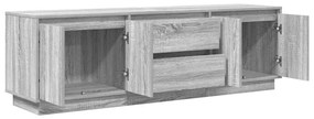 szürke sonoma színű TV-szekrény LED-lámpákkal 160,5x41x50 cm