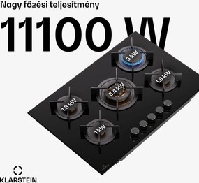 Klarstein Goldflame 5, gáz főzőlap, 5 égő