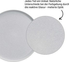 CASA NOVA lapos tányér Ø27cm, 4 db-os készlet, világosszürke