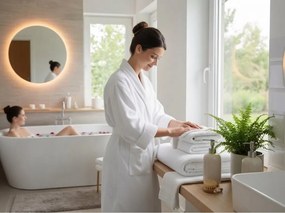 Törölköző MONEA 50x100 cm fehér, 100% pamut