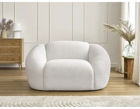 Fehér buklé fotel Tina – Bobochic Paris