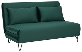 Zenia Velvet kanapé, zöld / fekete