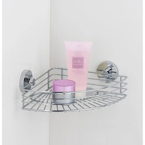 Fényes ezüstszínű öntapadós fürdőszobai kiegészítő szett Bari – Wenko