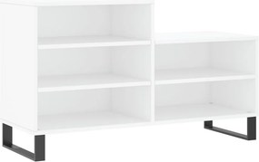 vidaXL fehér szerelt fa cipősszekrény 102x36x60 cm