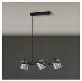 Eglo 780478 - Csillár zsinóron CALERINO 3xE27/40W/230V fekete