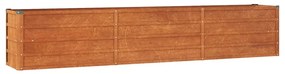Rozsda színű corten acél kerti magaságyás 240 x 40 x 45 cm