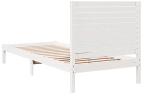 fehér tömör fa extra hosszú ágykeret matrac nélkül 90 x 210 cm