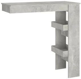 Betonszürke fatermék fali bárasztal 102 x 45 x 103,5 cm