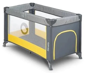 Lionelo - Utazó kiságy STEFI szürke/sárga