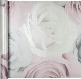 Dekoratív Tapéta Nagy Virágok Rózsák Papír