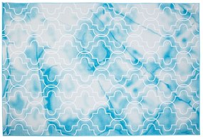 Fehér és kék szőnyeg 140 x 200 cm ELAZIG Beliani