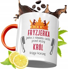 Narancssárga Bögre Fodrásznak Fodrász Ajándék fényképes nyomtatással