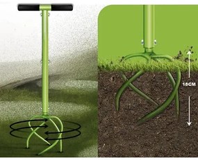 Ruční zahradní kultivátor pro kypření a provzdušňování půdy