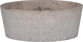 vidaXL szürke márvány mosdókagyló Ø40 x 15 cm