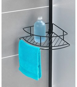 Dolcedo fekete teleszkópos sarok zuhanypolc, 23 x 31 cm - Wenko